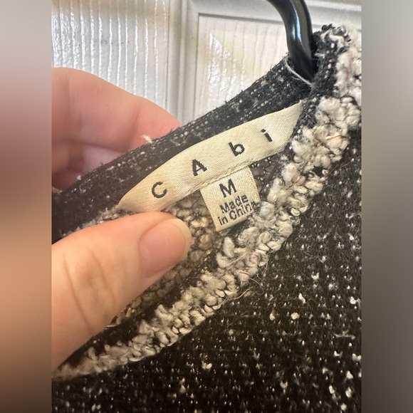 CAbi Textured Knit Grey Tee-Size M - Picture 3 of 3